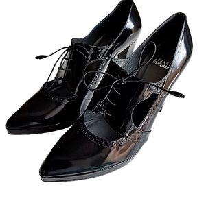 Stuart Weitzman Black Front Tie Pointy Toe Pumps/Heels NWOT